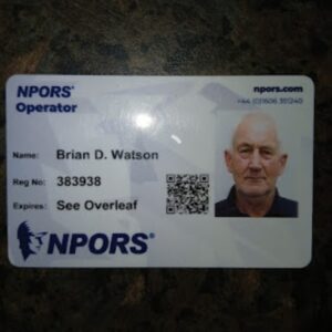 NPORS OPERATOR CARD